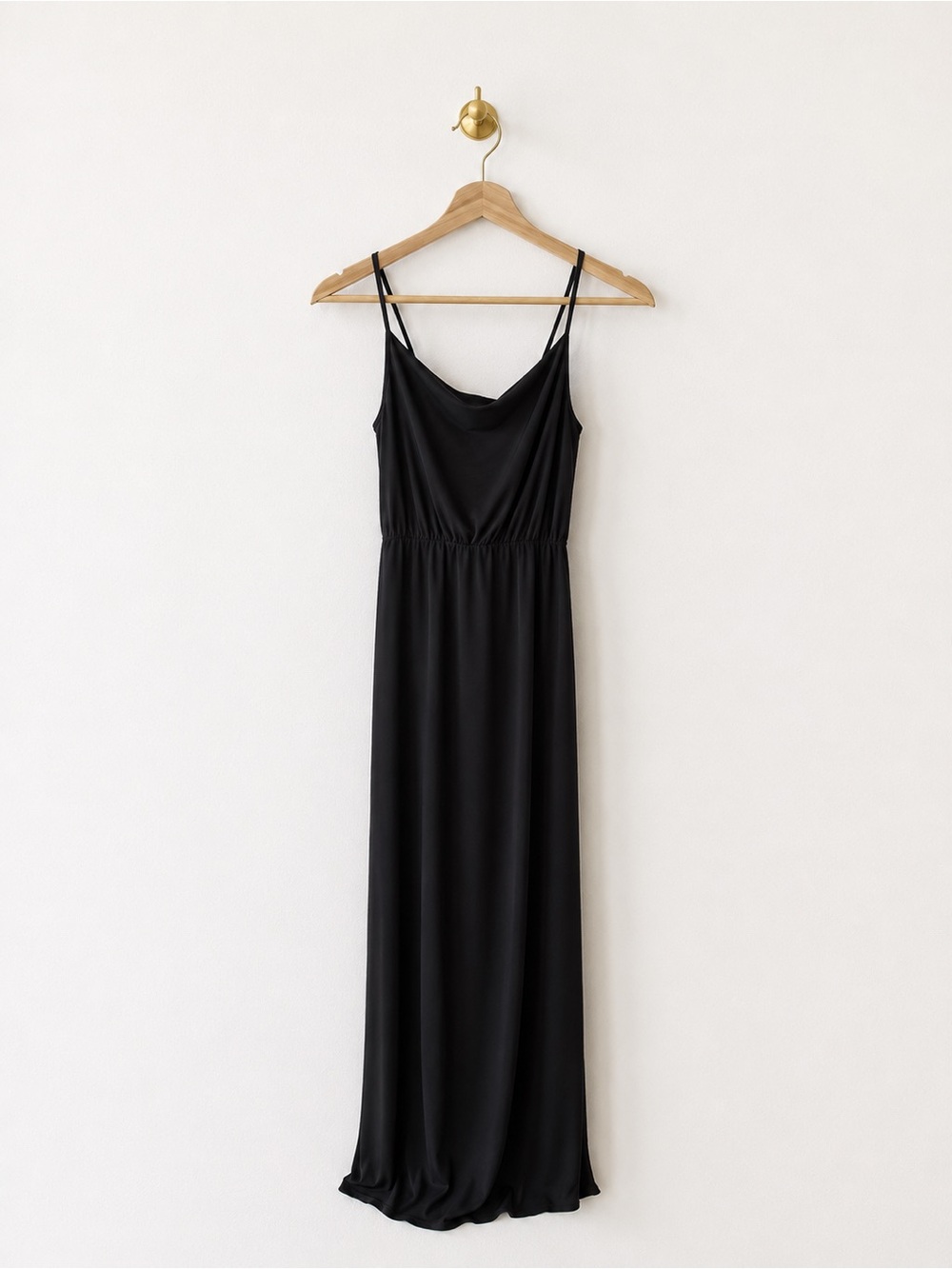 White Birch Black Maxi Dress with Slit